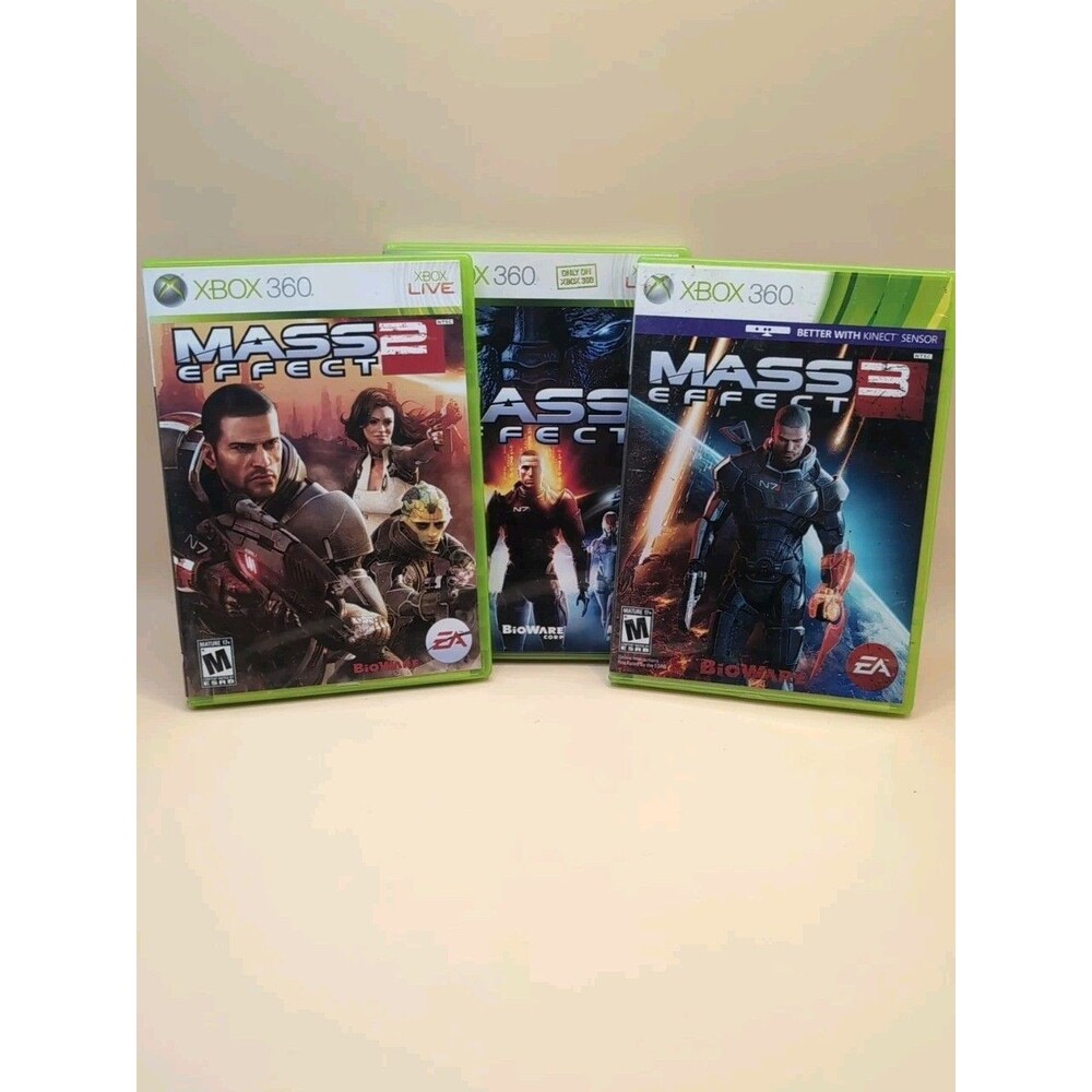 Mass Effect Trilogy Xbox 360 Lot Mass Effect 1 2 3 Complete Sci-Fi RPG